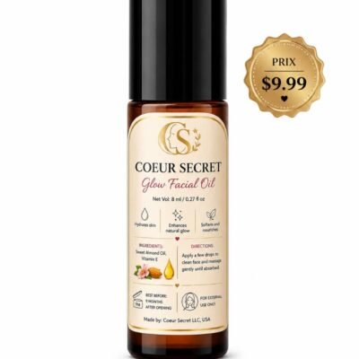 Glow Facial Oil bottle with nourishing botanical oils for radia, hydrated skin